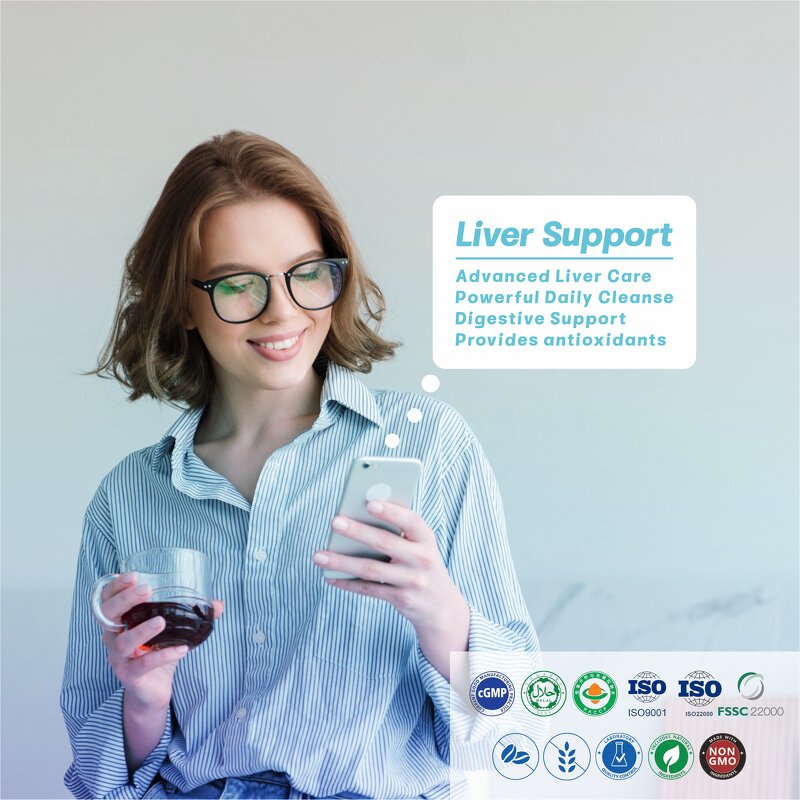 Liver Detox Tablets - Manufacturer Milk Thistle Kudzu Glutathione 60 Vegetarian