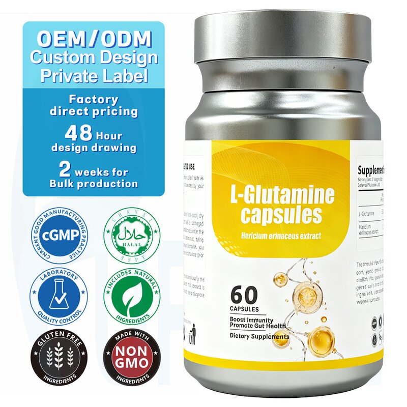 L-Glutamine Capsules - Manufacturer OEM ODM Hericium Erinaceus Stomach Health
