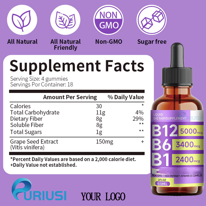 Vitamin B Drops - Manufacturer OEM ODM Grape Seed Extract B12 B6 B1 Complex