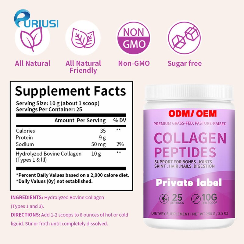 Collagen Powder - Manufacturer OEM ODM Hydrolyzed Custom Dietary Supplement