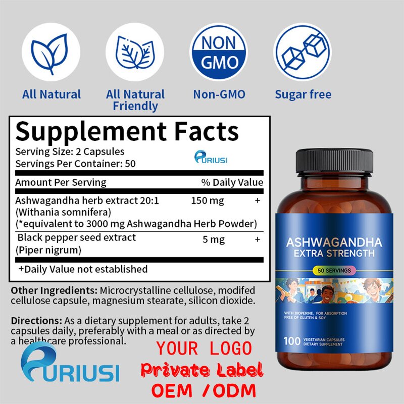 Ashwagandha Capsules - Manufacturer OEM ODM Extract Herbal Supplements Private Label