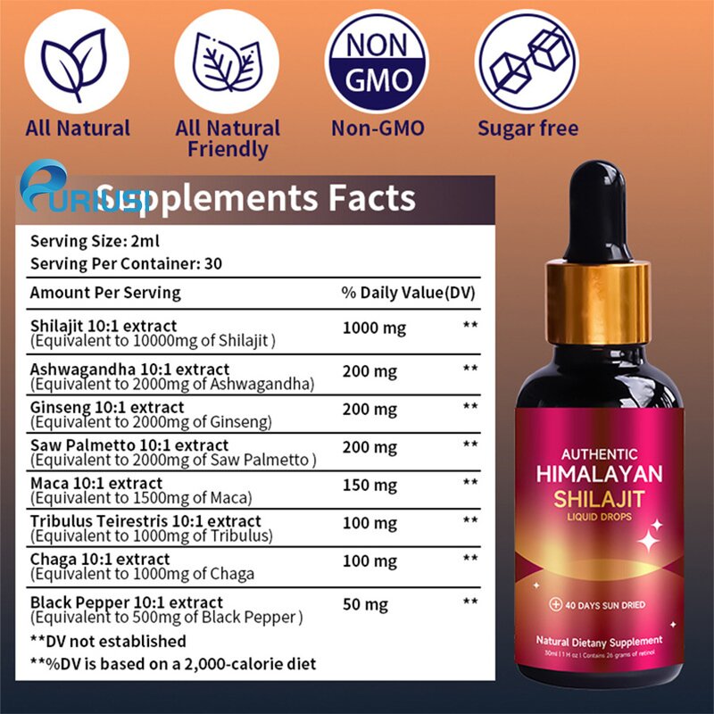 Shilajit Drops - Manufacturer OEM ODM Extract Supplement Immunity Support