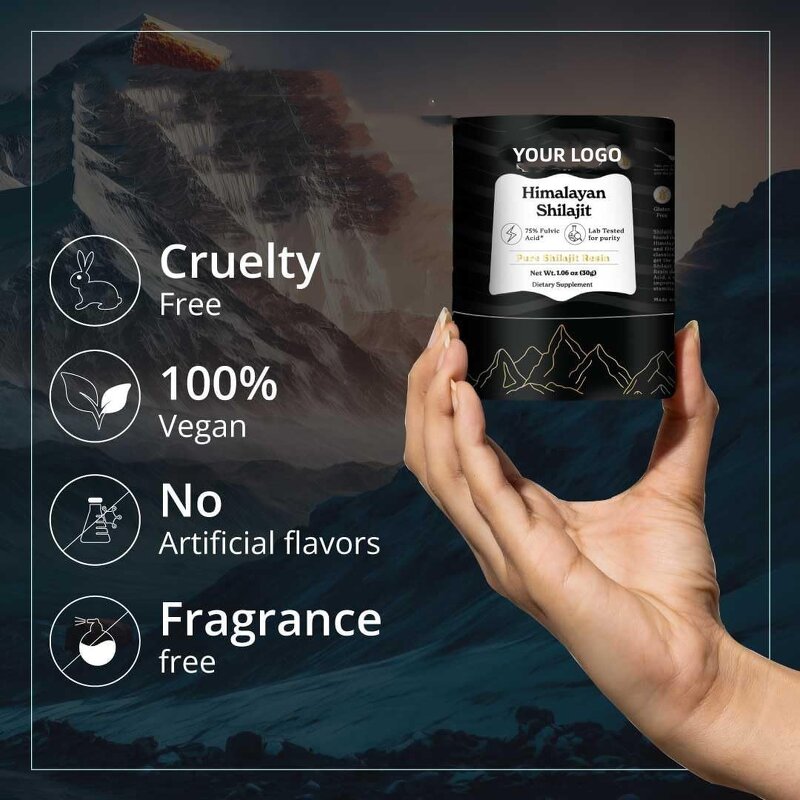 Shilajit Resin - Manufacturer Private Label Pure Himalayan 85+ Trace Minerals Factory