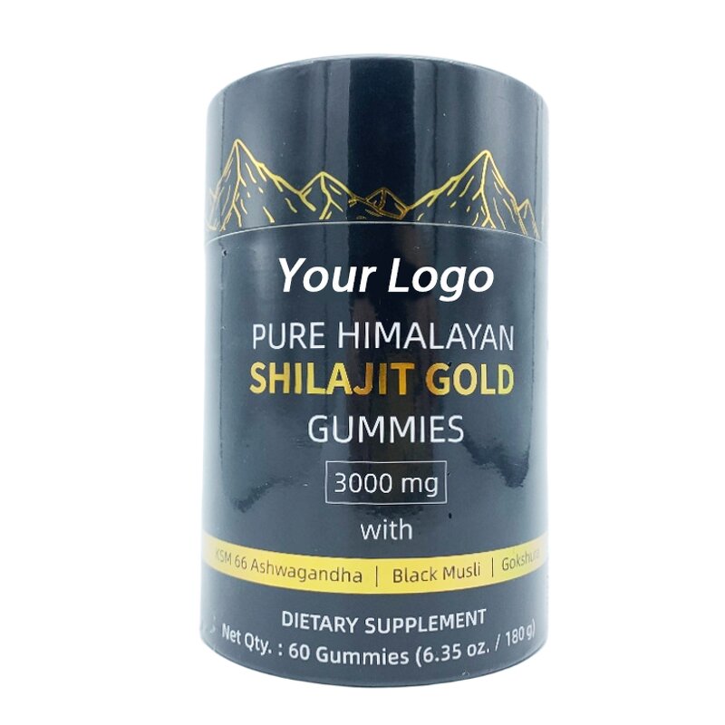 Shilajit Gummy Candy Manufacturer - Custom Logo Organic Himalayan Fudge Dietary Fiber