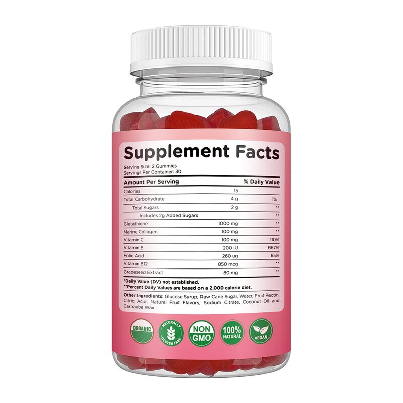 Collagen L-Glutathione Gummies Manufacturer - Antioxidant Health Supplements in Capsule Form
