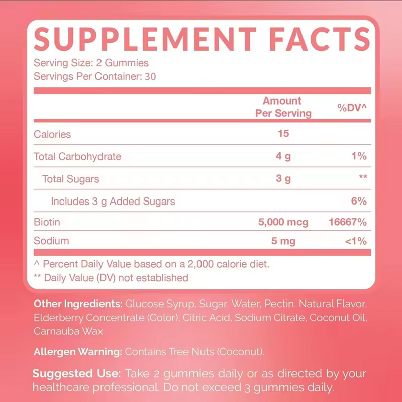 Biotin Gummies Manufacturer - Best Sell with Collagen for Hair Skin Nails Glowing