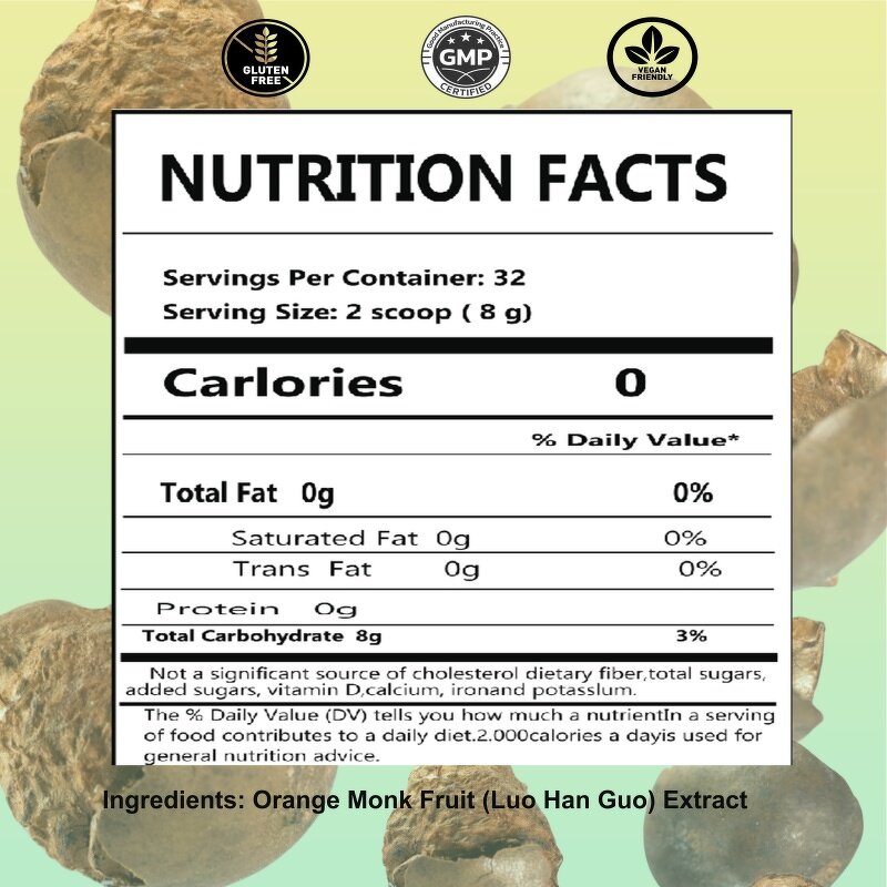 Monk Fruit Extract - Manufacturer HALAL OEM Private Label V25% Mogrosides