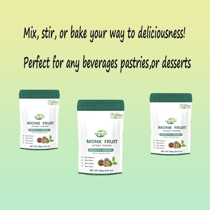 Monk Fruit Extract - Manufacturer HALAL OEM Private Label V25% Mogrosides