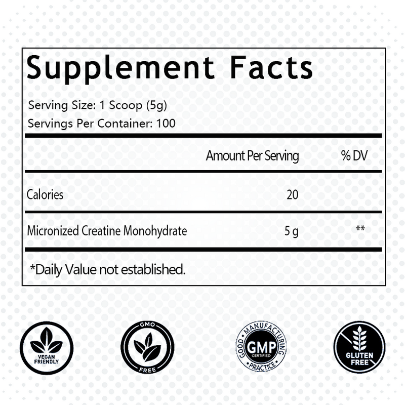 Creatine Monohydrate - Manufacturer Micronized Lean Muscle Performance