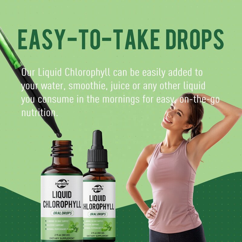 Chlorophyll Drops - Manufacturer OEM ODM Vegan Oral Skin Digestion Health