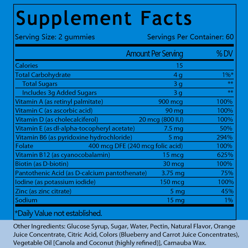 Multivitamin Gummies - Manufacturer OEM/ODM Men 120Ct Immune Heart Eye Brain