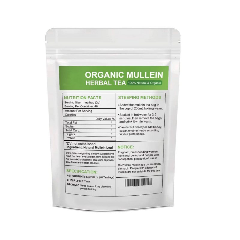 Mullein Tea Bags - Manufacturer Private Label OEM Organic Lungs Cleanse