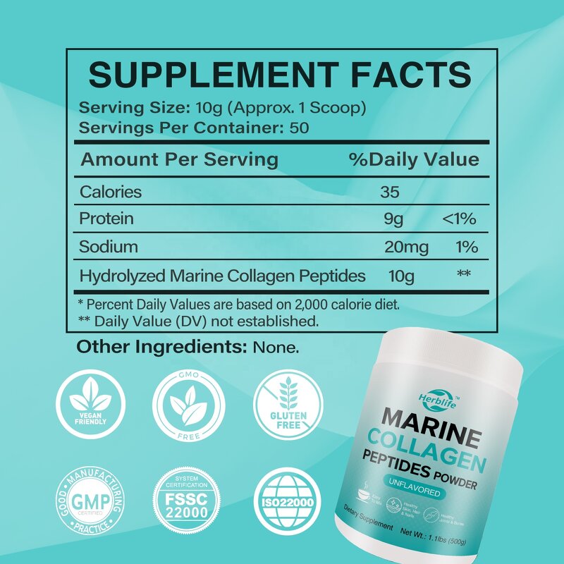 Marine Collagen Powder - Manufacturer OEM ODM Hydrolyzed Beauty Skin Hair Nail