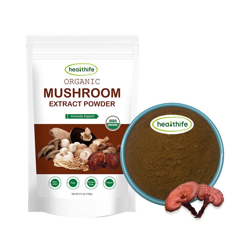 Reishi Mushroom Extract Powder Manufacturer - Healthife Organic 40% Beta Glucan