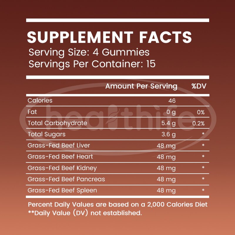 Beef Organ Gummies Manufacturer - Supplement for Women Liver Heart & Kidney Complex