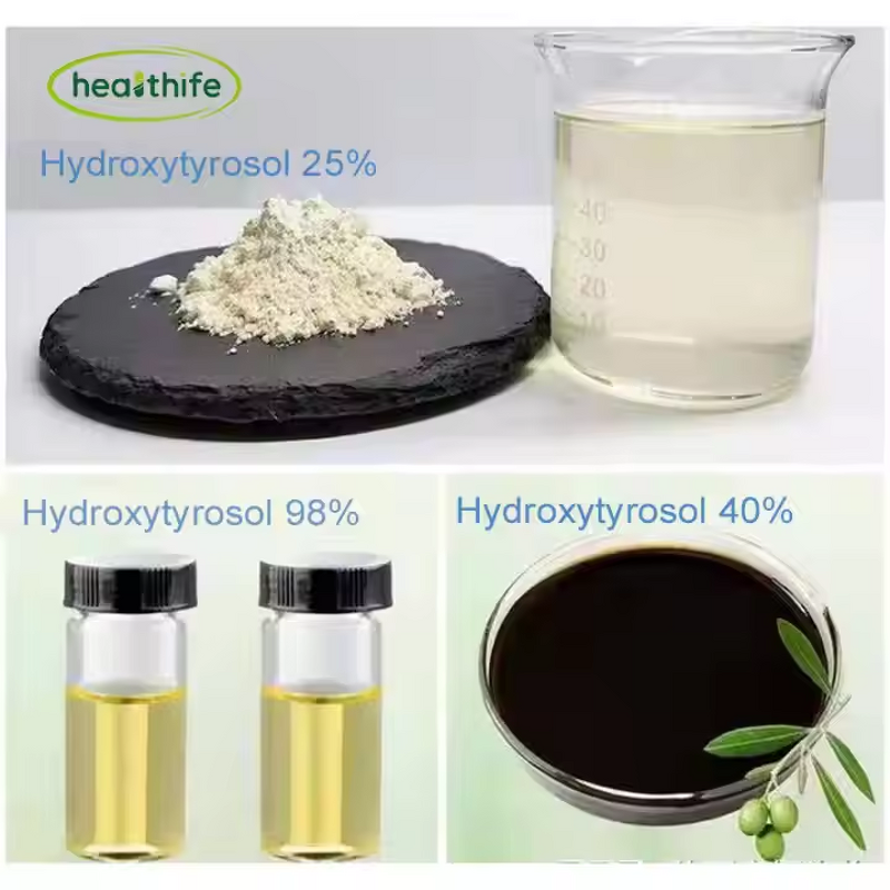 Hydroxytyrosol Powder Manufacturer - Healthife CAS 10597-60-1 Bulk Liquid Olive Extract 10%-98%