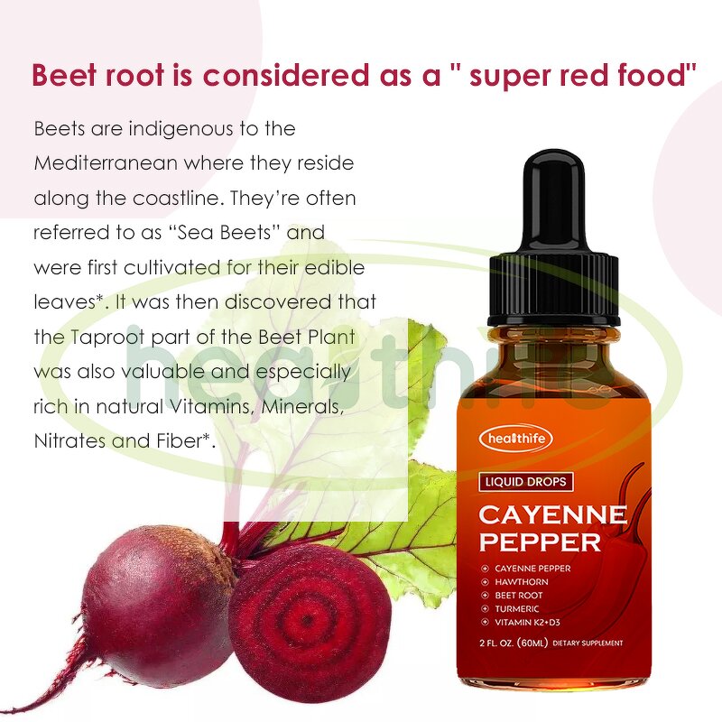 Vitamin D3 K2 Drops Manufacturer - Supplements with Hawthorn Beet Root & Cayenne Pepper Extract