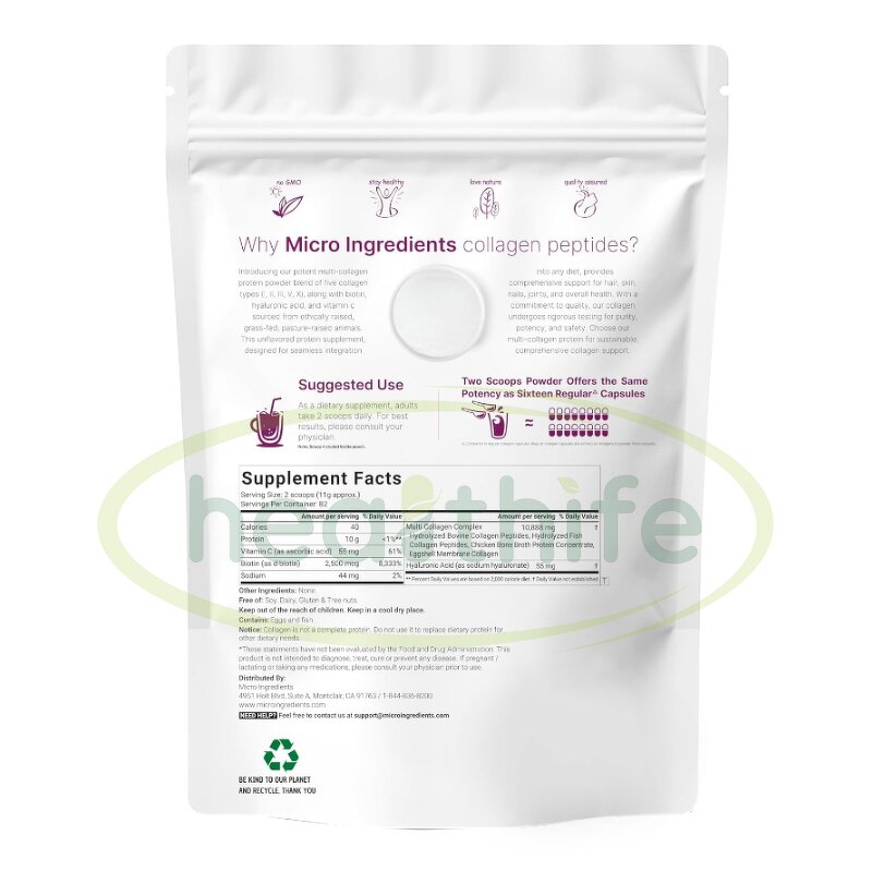 Hydrolyzed Collagen Peptides Powder Manufacturer - Healthife OEM Multi Protein