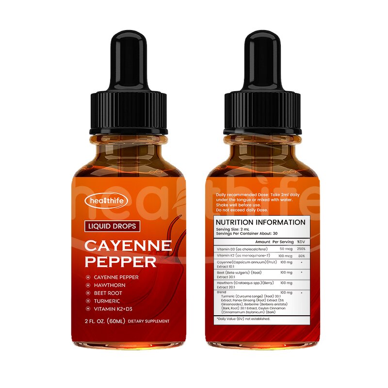 Vitamin D3 K2 Drops Manufacturer - Supplements with Hawthorn Beet Root & Cayenne Pepper Extract