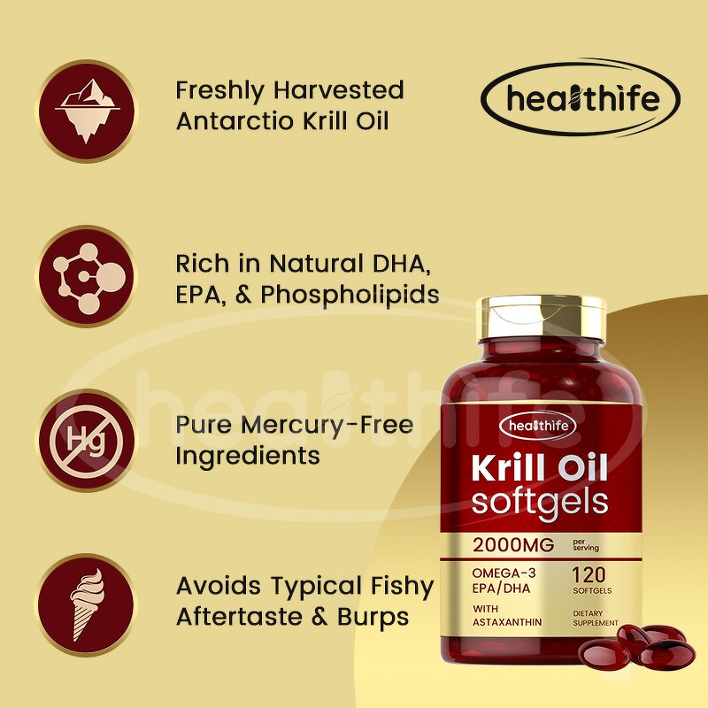 Red Krill Oil Soft Capsules Manufacturer - Private Label Halal 2000mg Astaxanthin Omega 3