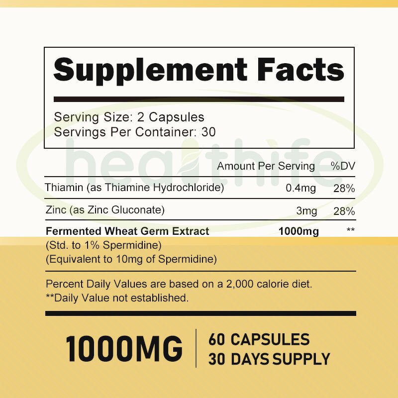 Spermidine Capsules Manufacturer - Wholesale High Quality Wheat Germ Extract Vegan 1%