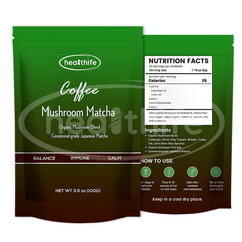 Mushroom Matcha Coffee Manufacturer - Instant Blend Organic Japanese Powder