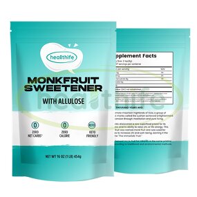 Allulose Sweetener Manufacturer - Healthife with Monk Fruit Blend Sugar Substitute 454g