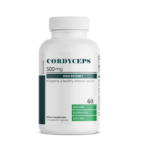 Cordyceps Capsules - Manufacturer 500mg/60caps Vegetarian Herbal Supplement