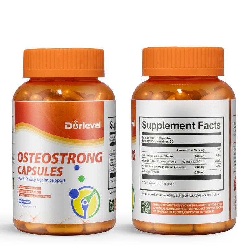 Calcium Capsules Manufacturer - Organic OsteoStrong 120 Ct for Adults Daily Wellness