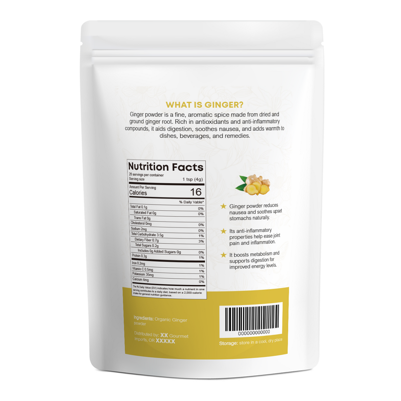 Ginger Powder Manufacturer - Natural Herbal Extract for Beverages Flavor & Aroma