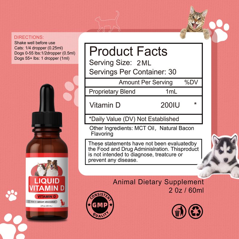 Pet Vitamin Drops Manufacturer - Custom Packaged Veterinary Recommended Private Label