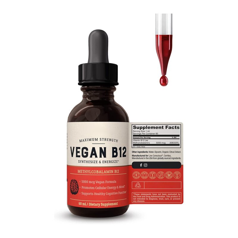 B12 Liquid Drops - Manufacturer 60ml Vegan Berry OEM ODM Multivitamin