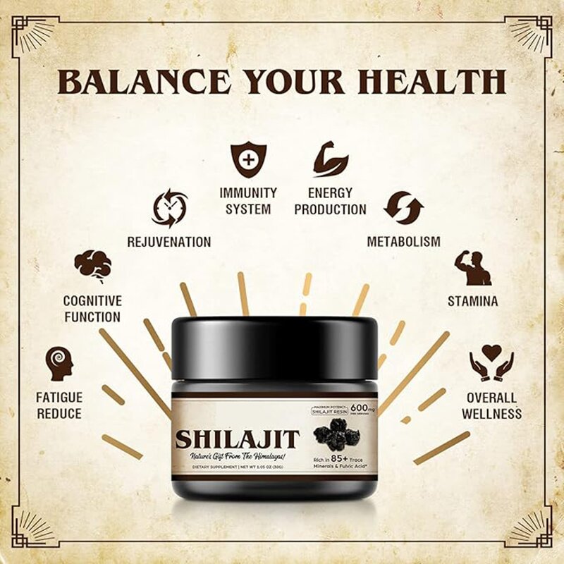 Fulvic Acid Supplement Manufacturer - OEM Private Label Organic Shilajit Resin for Energy