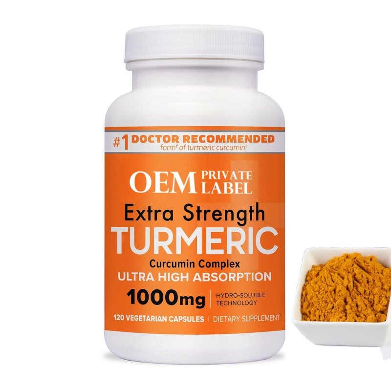 Turmeric Curcumin Capsules Manufacturer - OEM Factory Wholesales with Black Pepper & Ginger