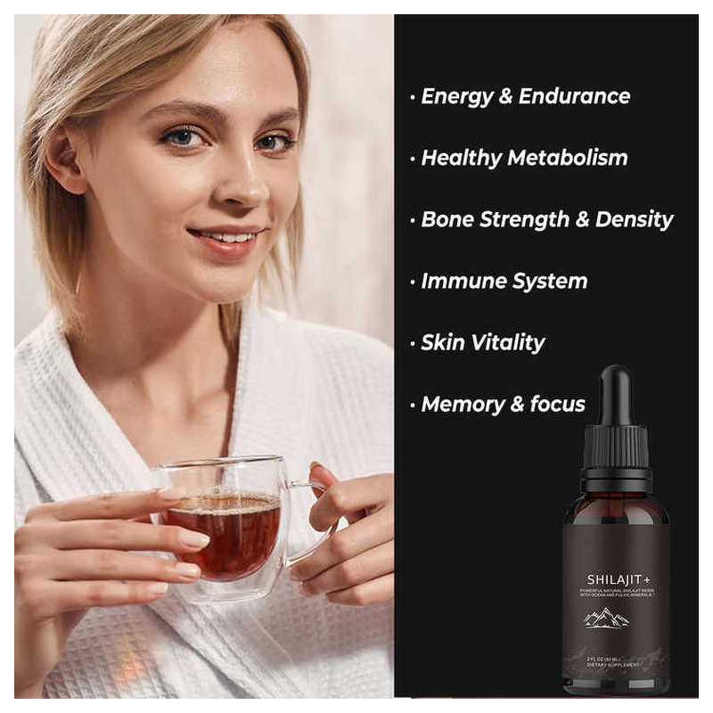 Shilajit Drops Manufacturer - OEM Private Label Purified for Energy Boost Immune