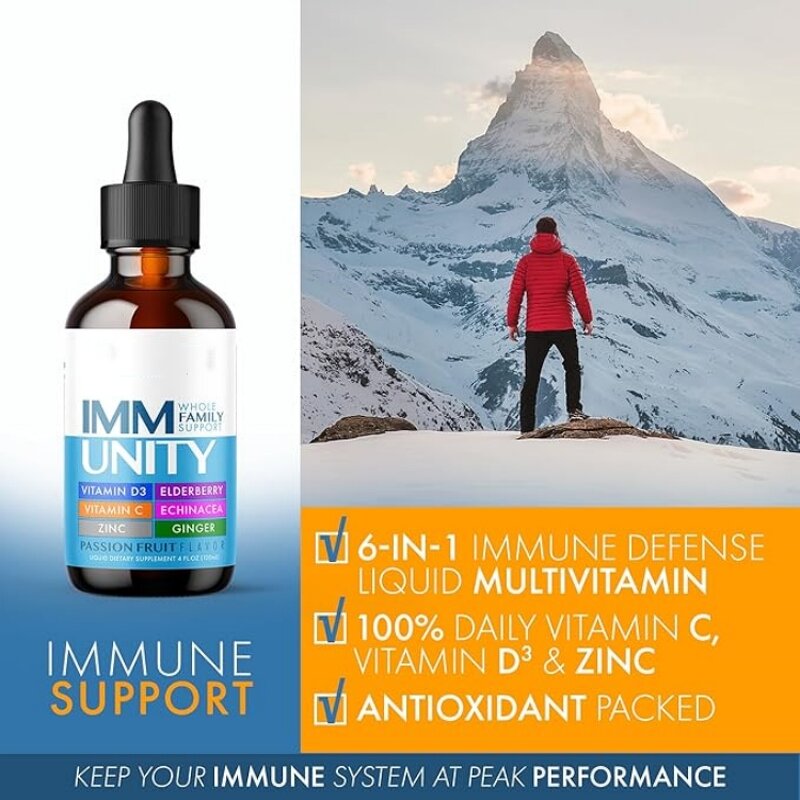 Trace Mineral Drops Manufacturer - OEM Private Label Vegan 6-in-1 Liquid Multivitamin Immunity