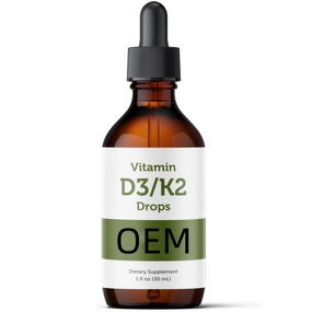 Vitamin D3 K2 Drops Manufacturer - OEM Private Label Vegan Liquid for Adults & Kids