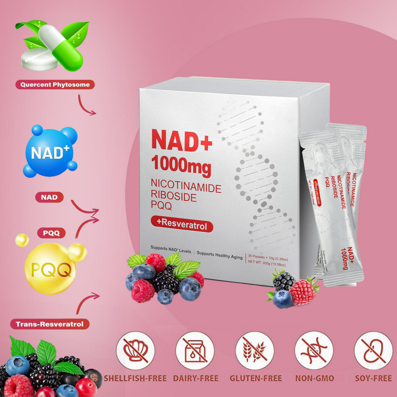 NAD+ Liquid Supplement Manufacturer - OEM Hot-selling 1000mg with PQQ Resveratrol for Skin & Energy