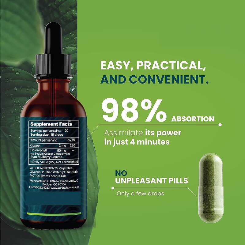 Chlorophyll Liquid Drops Manufacturer - ODM OEM 60ml for Radiant Skin