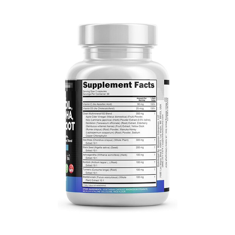 Sea Moss Capsules Manufacturer - OEM Private Label Complex with Black Seed Oil