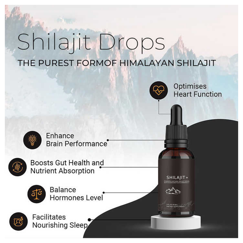 Shilajit Drops Manufacturer - OEM Private Label Purified for Energy Boost Immune