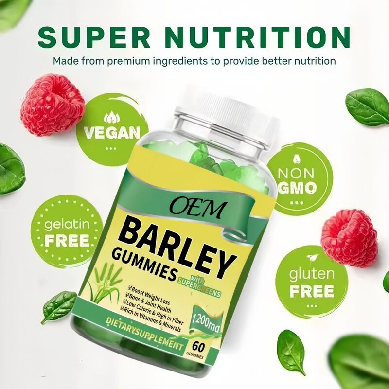 Barley Grass Gummies Manufacturer - OEM SUNI Private Label with Vitamin C for Digestion
