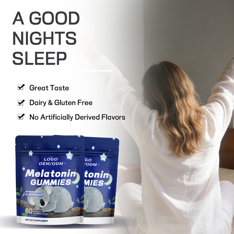 Melatonin Sleep Aid Gummy Manufacturer - OEM Private Label for Adults Fall Asleep Faster