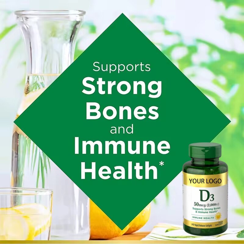 Vitamin D3 K2 Softgels Manufacturer - Custom Label Liposomal Vegan 5000 IU for Immune Bone