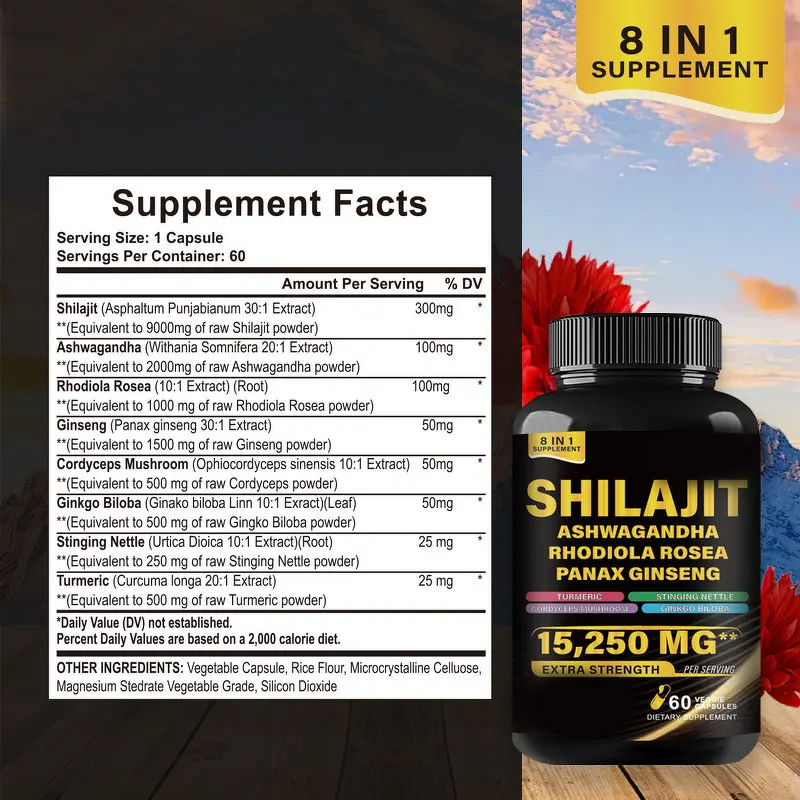 Shilajit Capsules Manufacturer - OEM Private Label Gold Pure Himalayan & Sea Moss