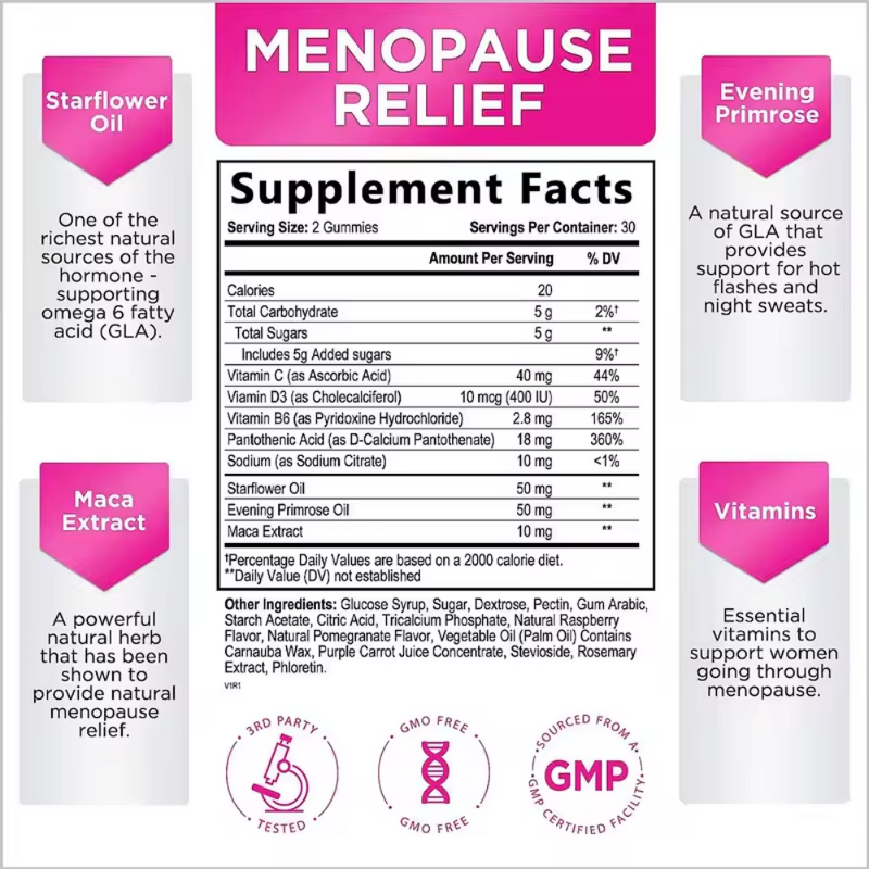 Menopause Relief Gummies Manufacturer - OEM SUNI Private Label for Women Period Pain