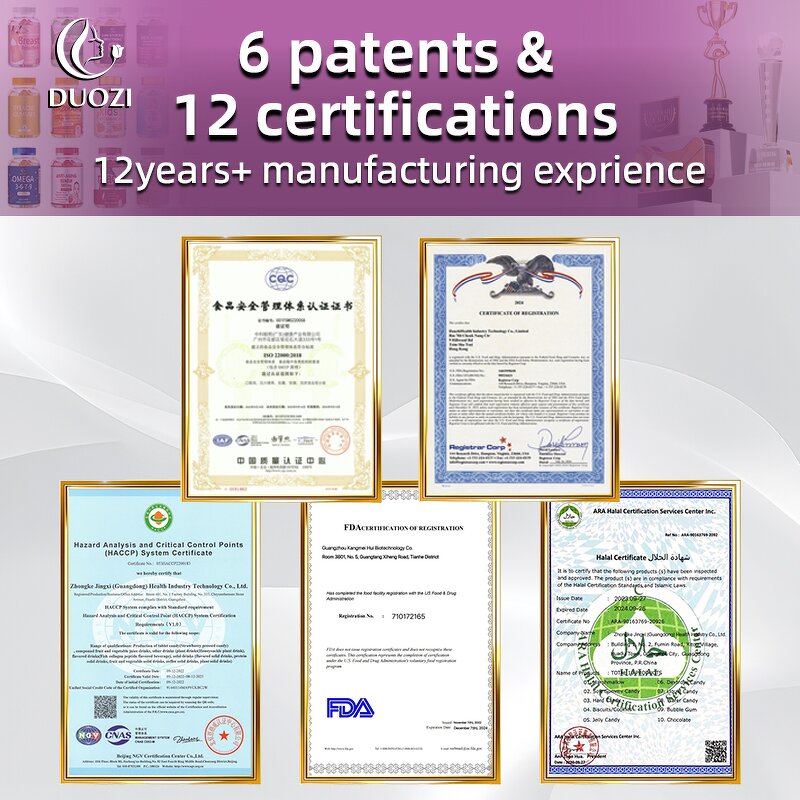 OEM DUOZI Collagen+ Detox Drink Food Supplements Collagen Powder Drink Collagen Peptide Powder Bird Nest Drink