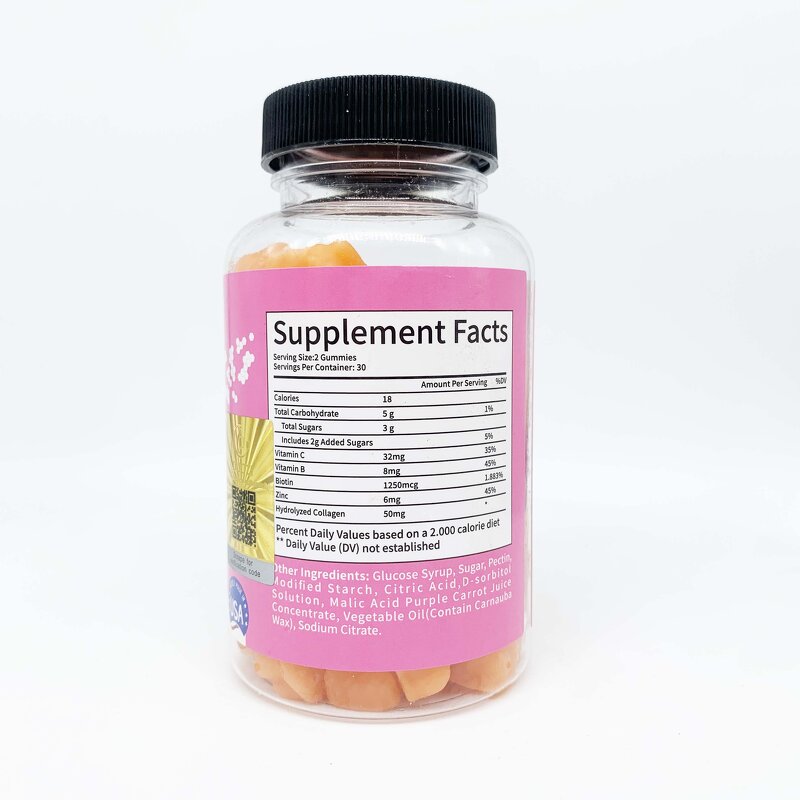 Collagen Vitamin C Gummies - Manufacturer OEM DUOZI Skin Hair Nail Whitening