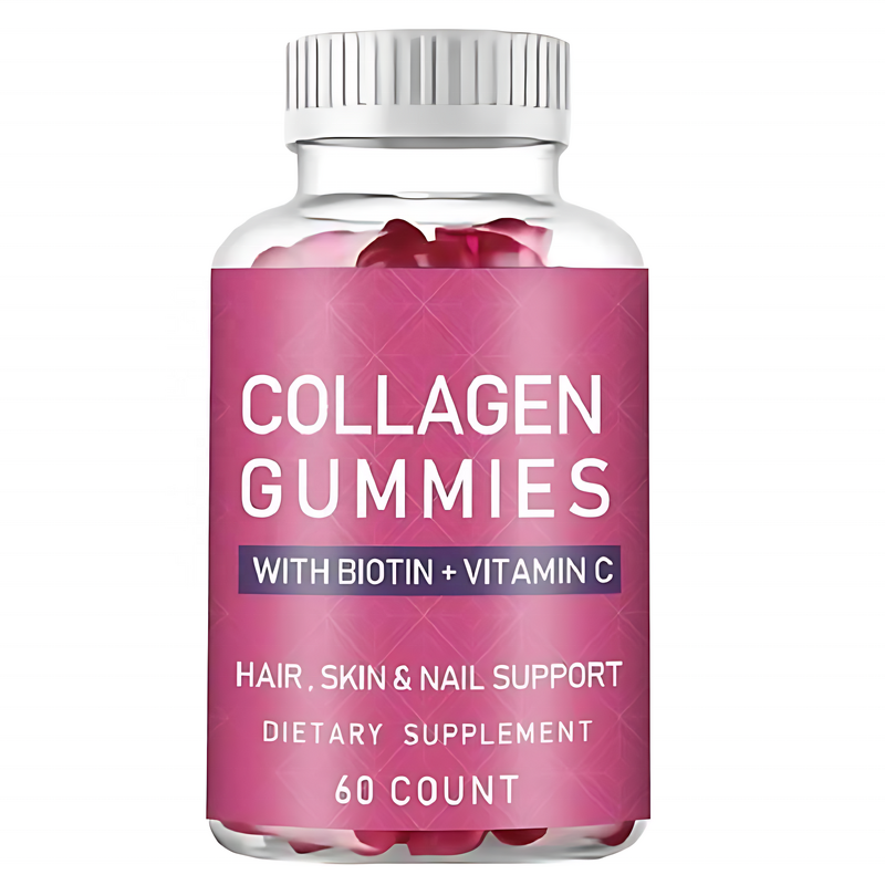 Collagen Gummy Candy Manufacturer - OEM Organic Vegan with Biotin for Hair Skin & Nails