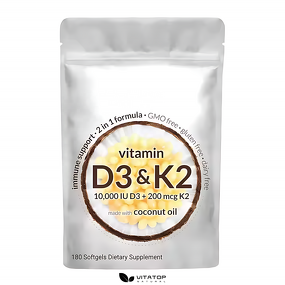 Vitamin D3 & K2 Softgels Manufacturer - OEM High Purity 2 in 1 Immune Support Formula